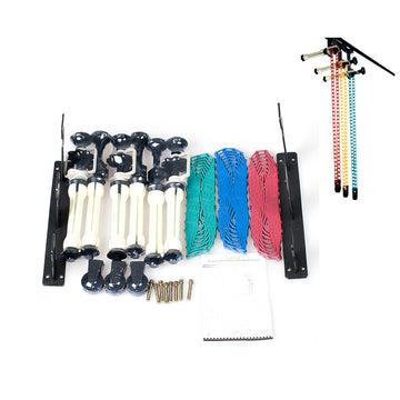 3 Rollers Studio Wall Mounting Background Support System w/ Hooks Chain